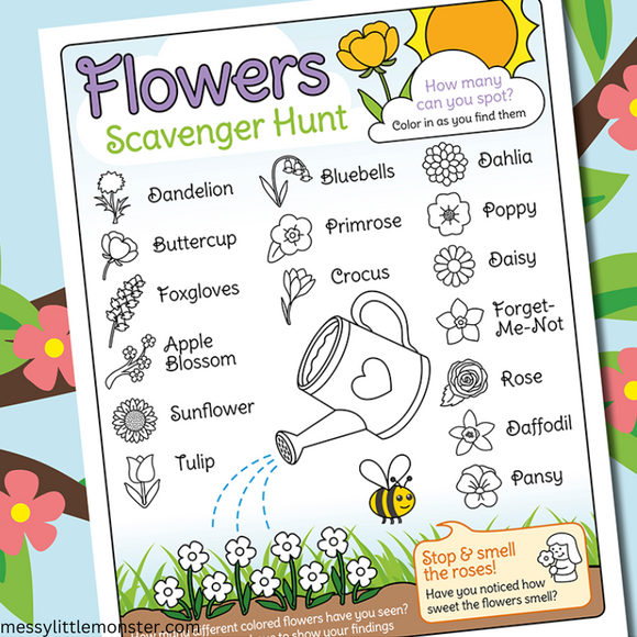 flower scavenger hunt