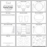 food drawing prompts for kids