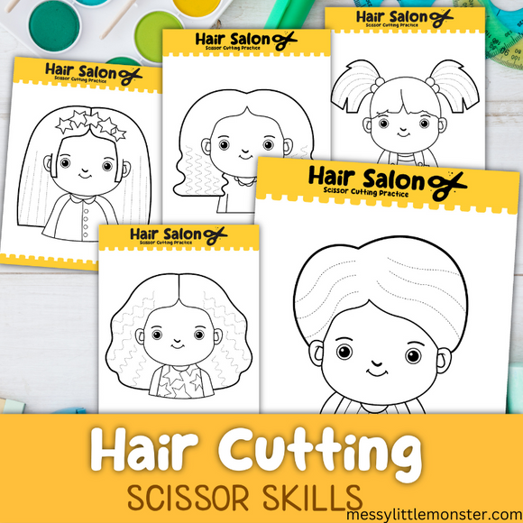 Hair salon cutting practice worksheet