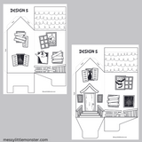 paper houses template - Halloween craft