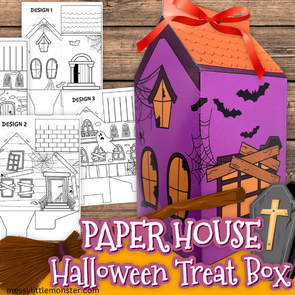 halloween paper houses template