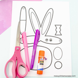 moving bunny craft template