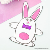 moving bunny craft template