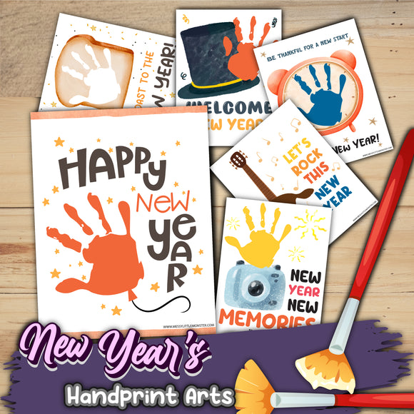 New Year handprint craft