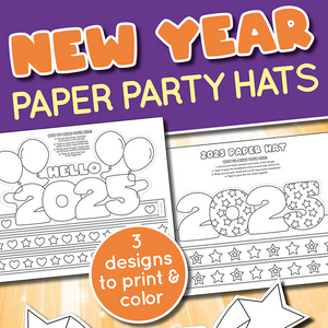 new year paper party hats 