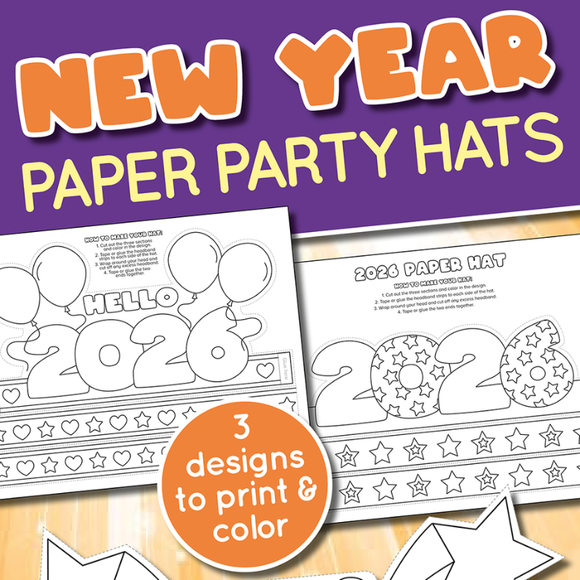 new year paper party hats