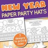 new year paper party hats