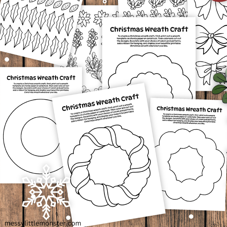 Paper Christmas Wreath Craft – Messy Little Monster Shop paper-christmas-wreath-craft-messy-little-monster-shop