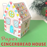 paper gingerbread house template