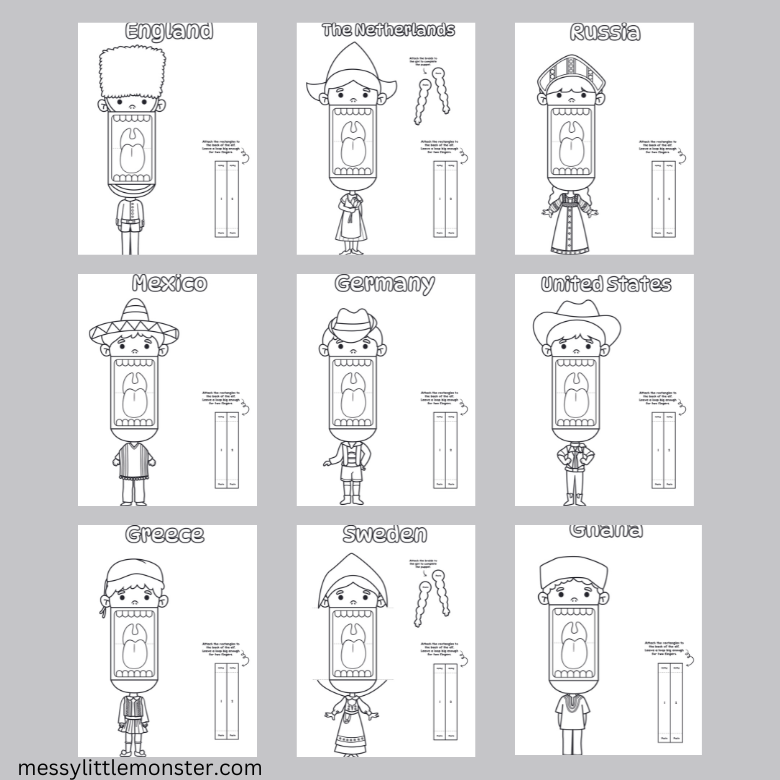 People of the World Finger Puppet Printable Craft – Messy Little ... People of the World Finger Puppet Printable Craft – Messy Little ...