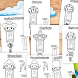 people of the world finger puppet printable craft