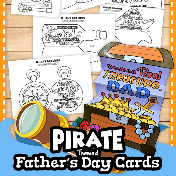 pirate fathers day cards to color