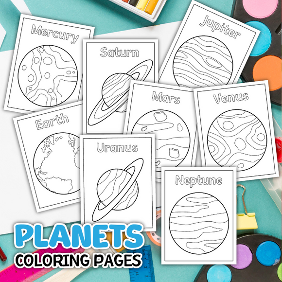 planet colouring pages