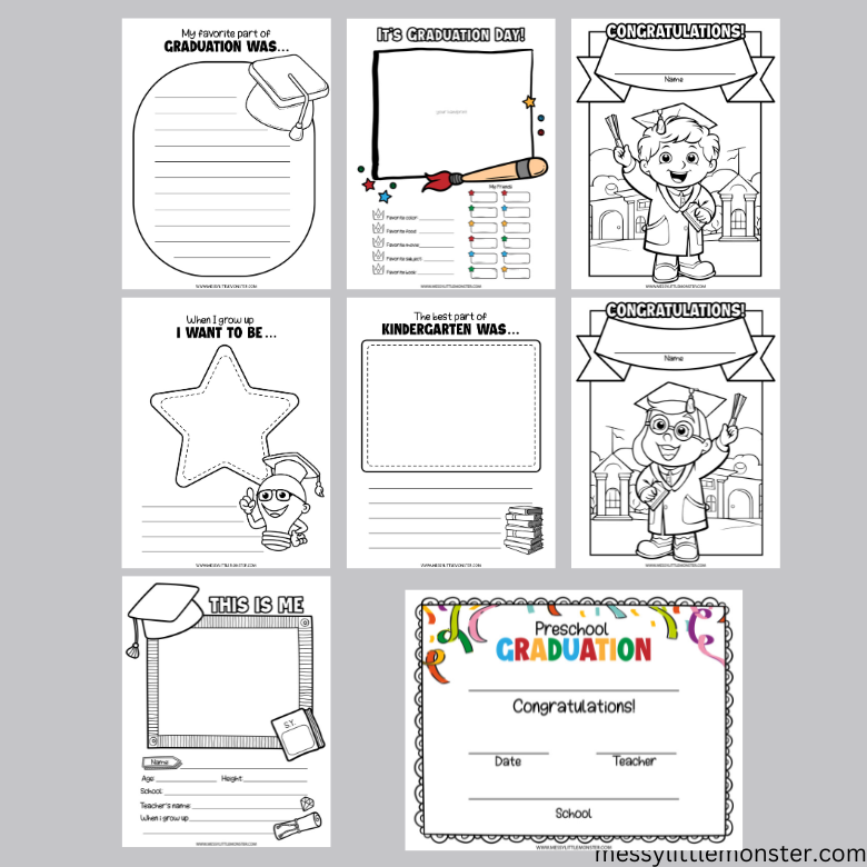 Graduation Worksheets Preschool Graduation Invite Template