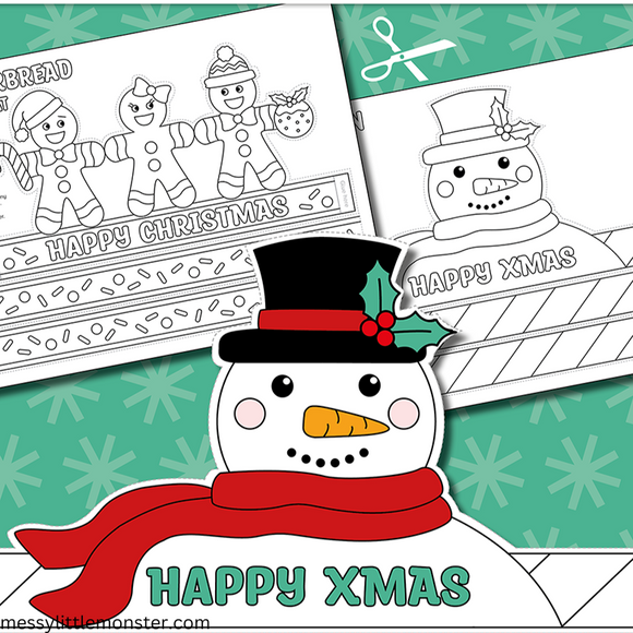 Printable Christmas Hat Craft Messy Little Monster Shop Printable Christmas Hat Craft Messy Little Monster Shop