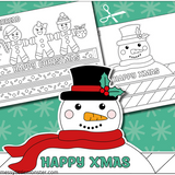 Printable Christmas party hat craft