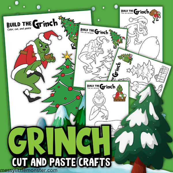 Printable Grinch Craft – Messy Little Monster Shop printable-grinch-craft-messy-little-monster-shop
