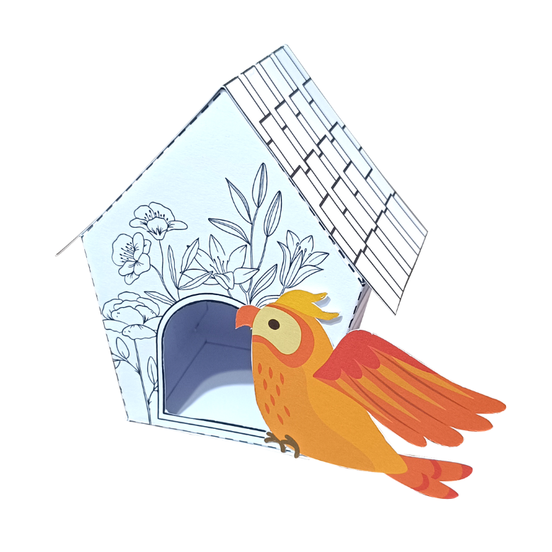 Printable Paper Bird House Craft – Messy Little Monster Shop
