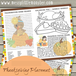 printable thanksgiving placemats for kids
