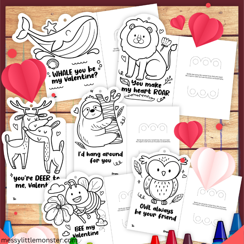 Printable Valentines Crayon Holder – Messy Little Monster Shop printable-valentines-crayon-holder-messy-little-monster-shop