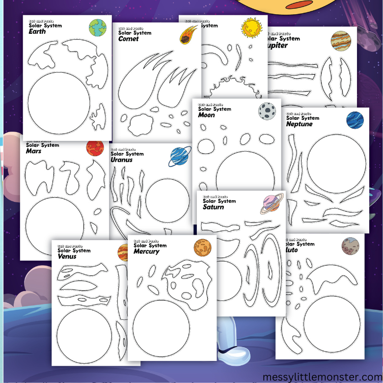 Solar Monster Solar System Cut And Paste The Solar System Cut And Paste | TPT