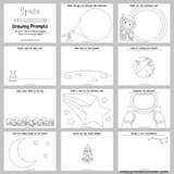 space drawing prompts for kids