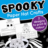 alien and spider paper hat crafts