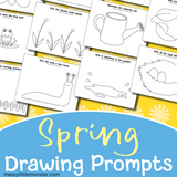 spring drawing prompts for kids. 