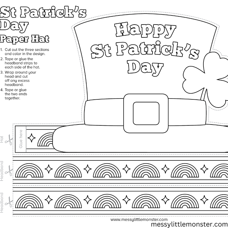 St Patrick's Day Hat Craft – Messy Little Monster Shop st-patrick-s-day-hat-craft-messy-little-monster-shop