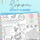 summer activity placemat printable