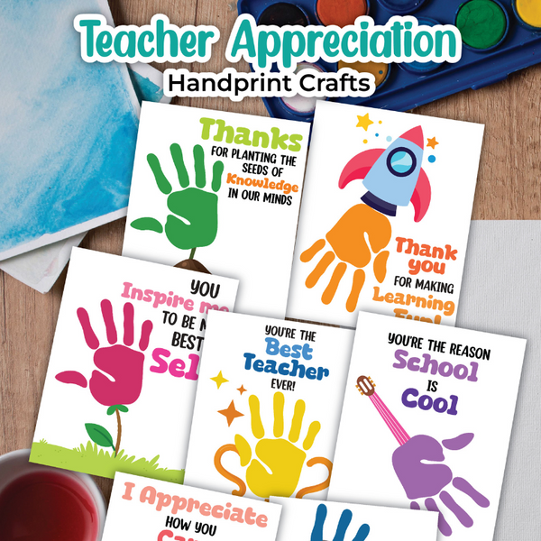 thanks for planting the seeds of knowledge Teacher Appreciation Handprint Crafts – Messy Little Monster Shop