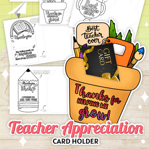 teacher gift card holder