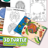3d turtle craft template