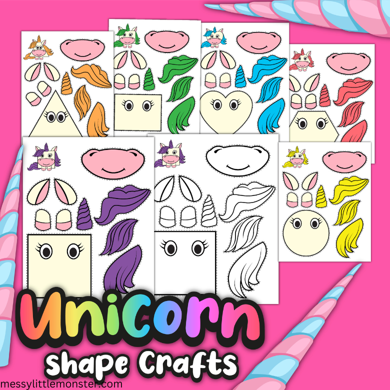 Unicorn Shape Craft – Messy Little Monster Shop