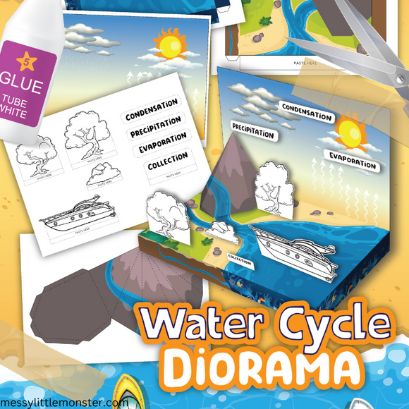 water cycle diorama