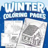 winter colouring pages