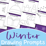 winter drawing prompts for kids