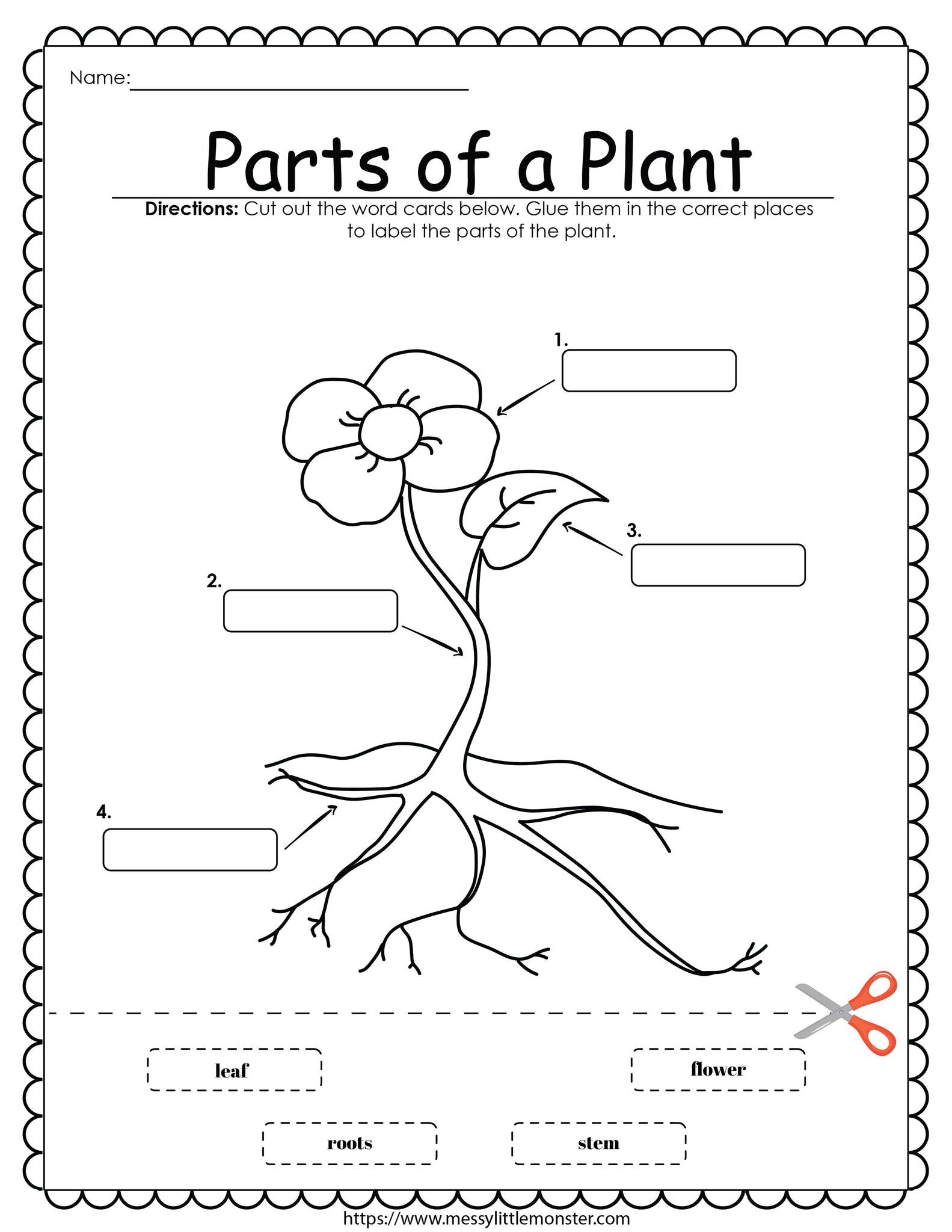 Plant Printable Activities – Messy Little Monster Shop