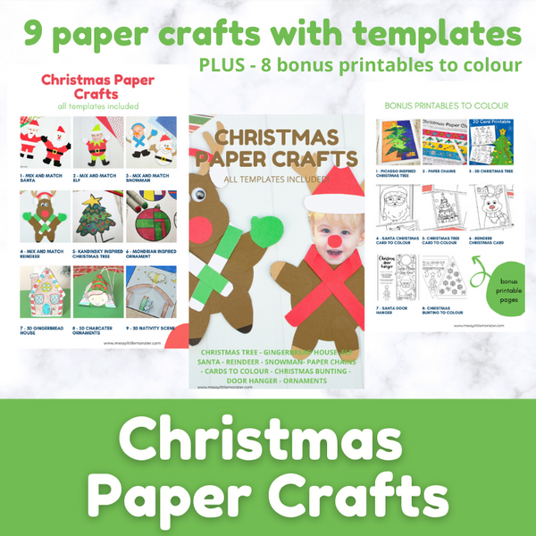 Christmas Paper Craft Printables - BUNDLE of Christmas Crafts for Kids – Messy Little Monster Shop christmas-paper-craft-printables-bundle-of-christmas-crafts-for-kids-messy-little-monster-shop