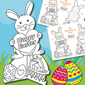 3D printable easter card to color