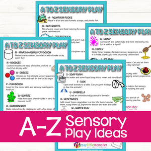 A-Z Sensory Play Ideas