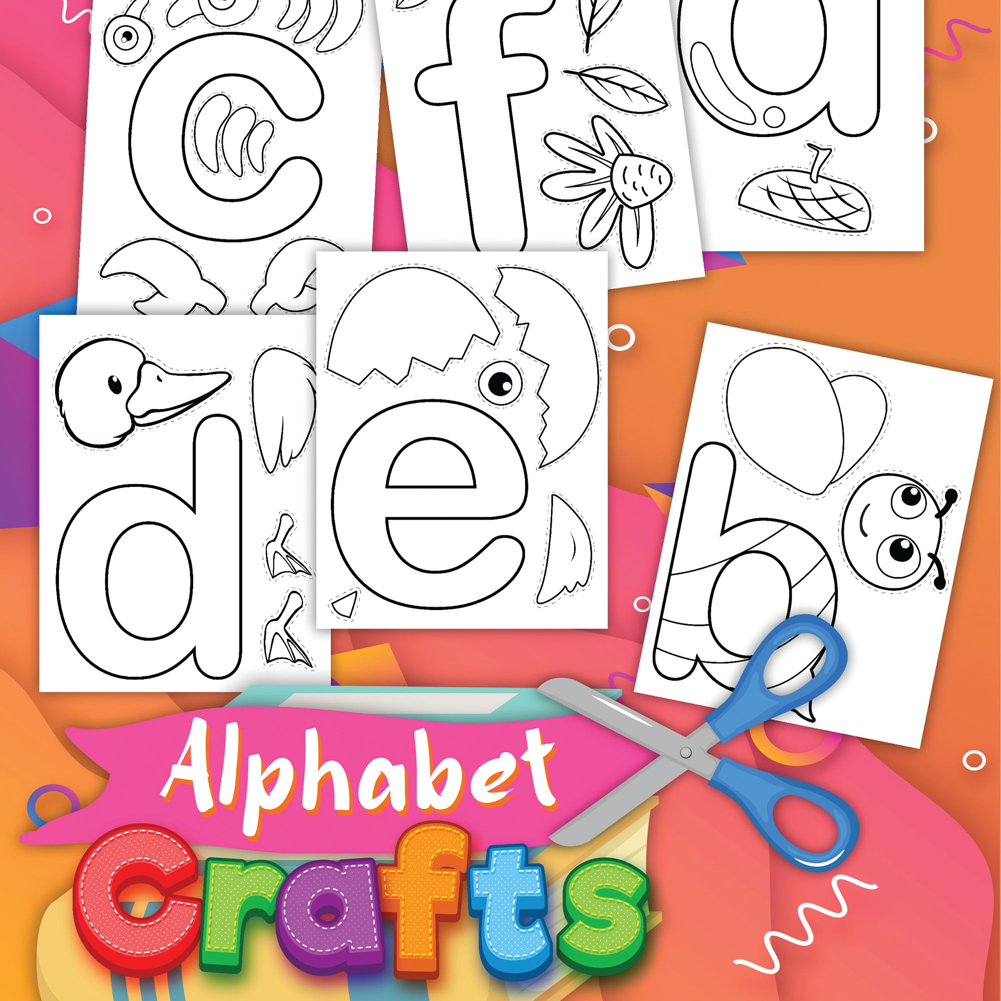 Animal Alphabet Crafts – Messy Little Monster Shop for Free Printable Printable Letter Crafts