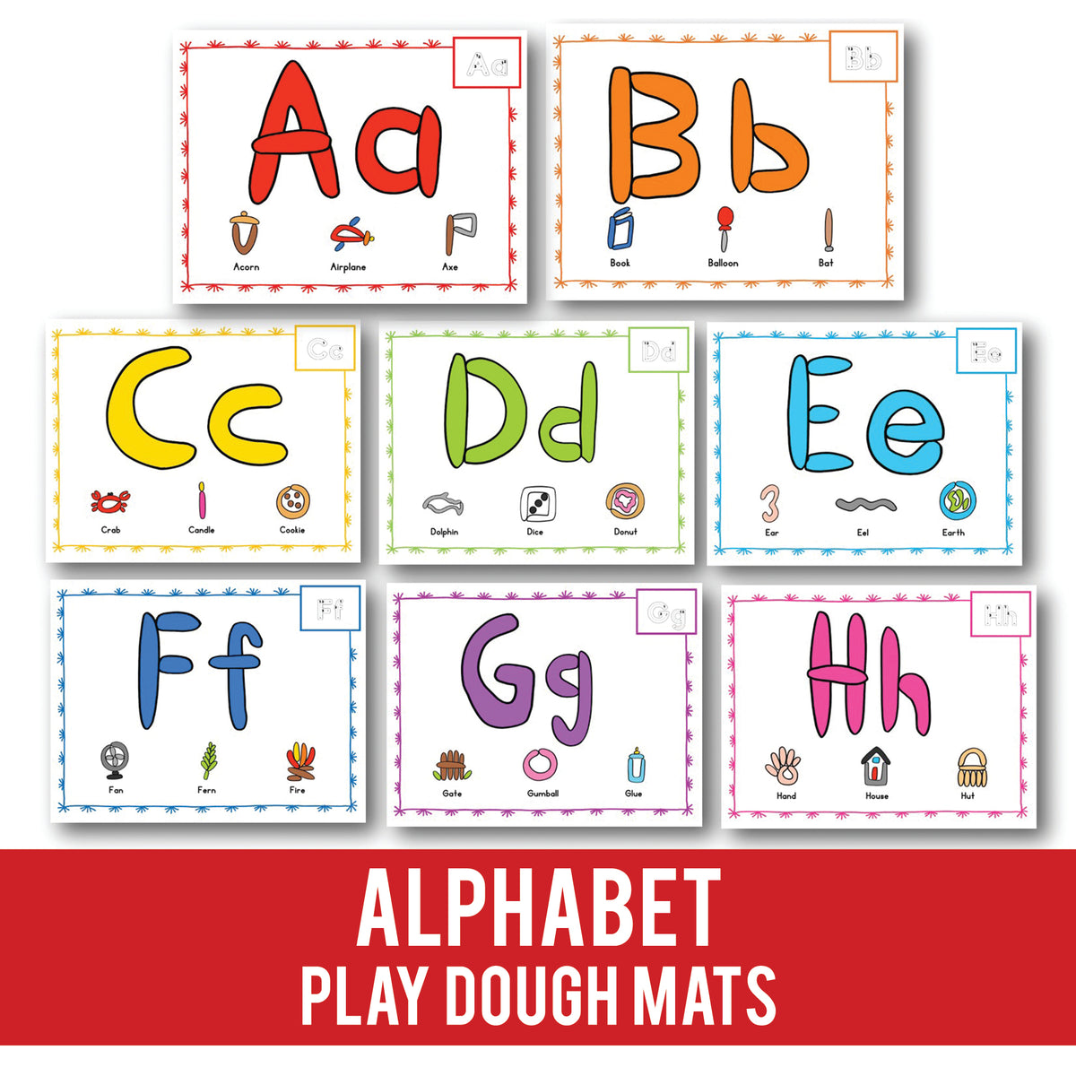 Alphabet Play Dough Mats – Messy Little Monster Shop