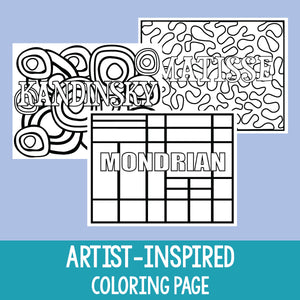 Artist Inspired Coloring Pages