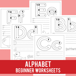 Alphabet Beginner Worksheets