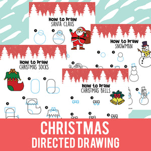 Christmas directed drawing. How to draw Christmas characters. 