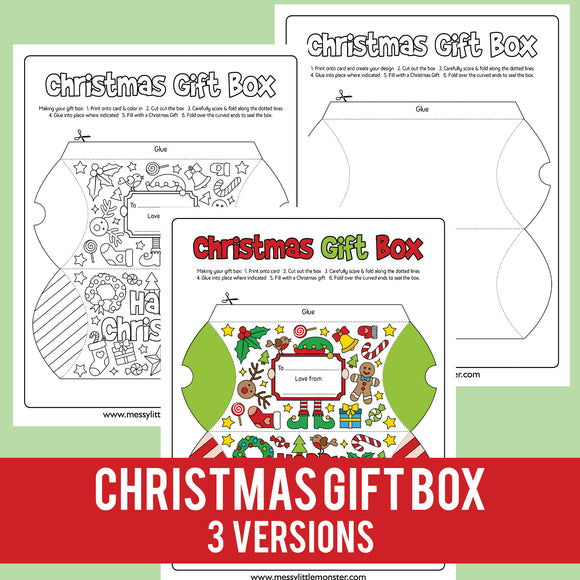 Christmas Gift Box - 3 versions
