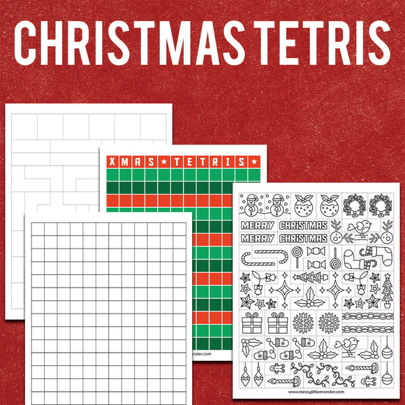 Christmas tetris printable