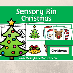 christmas sensory bin printables