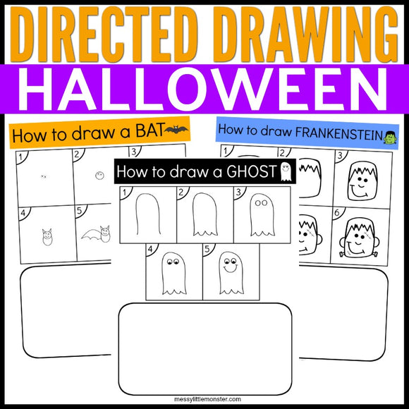 Directed Drawing Halloween Messy Little Monster Shop